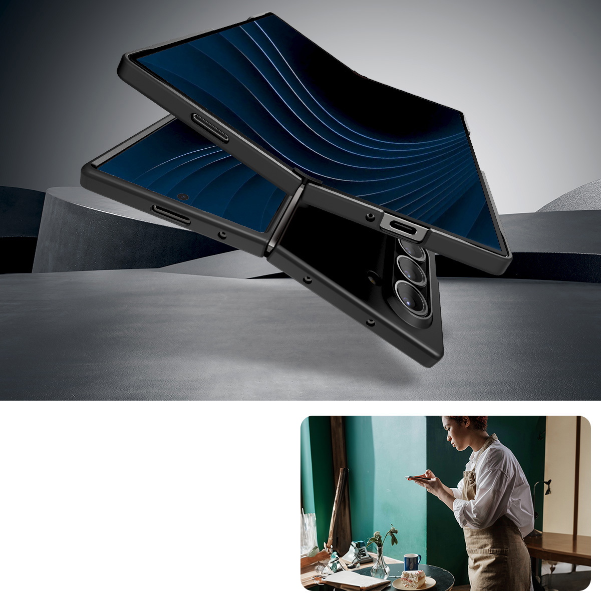 Etui Spigen Air Skin do Galaxy Z Fold6, czarne